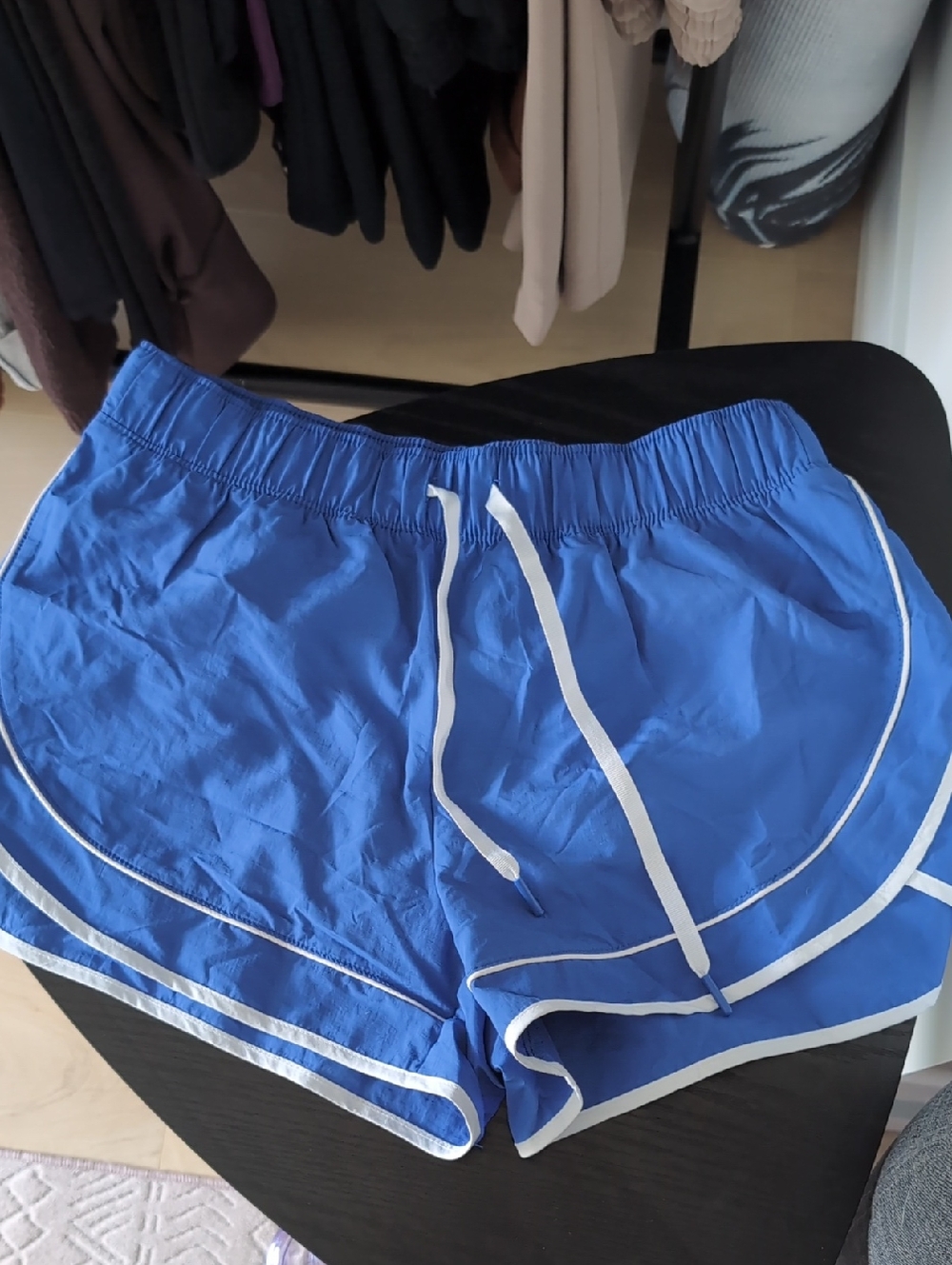 Old Navy Royal Blue Athletic Drawstring Shorts with White Trim